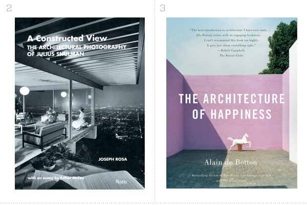 A Constructed View: The Architectural Photography of Julius Shulman by Joseph Rosa & The Architecture of Happiness by Alain de Botton