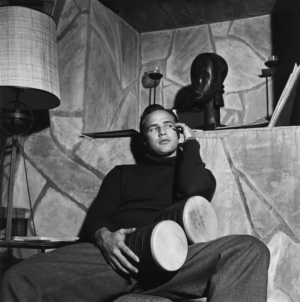 Marlon Brando at his Beverly Glen home in Los Angeles 1953 © 1978 Sid Avery